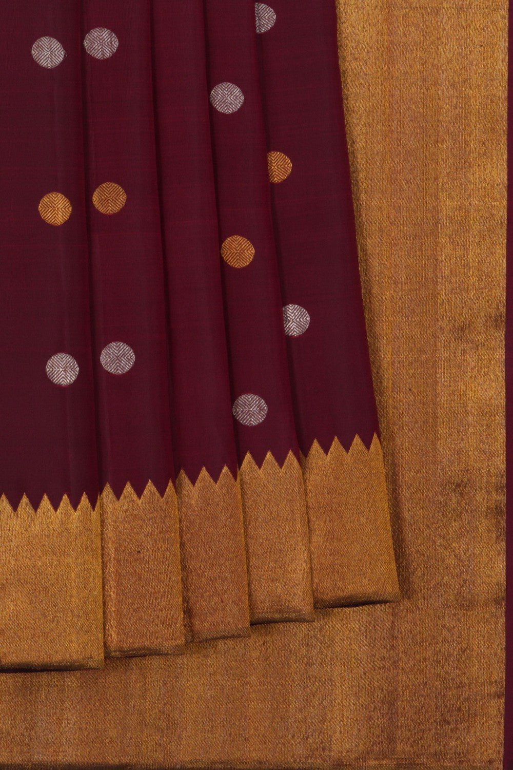 Image of Kanchipuram Silk Maroon Saree